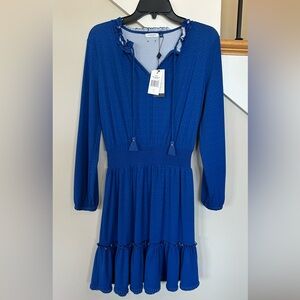 NWT Cabana Life Dallas Coverluxe Tassel Long Sleeve Dress ~ Size SMALL